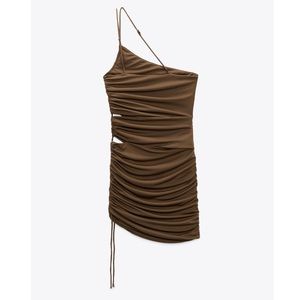 ZARA Draped Asymmetrical Dress